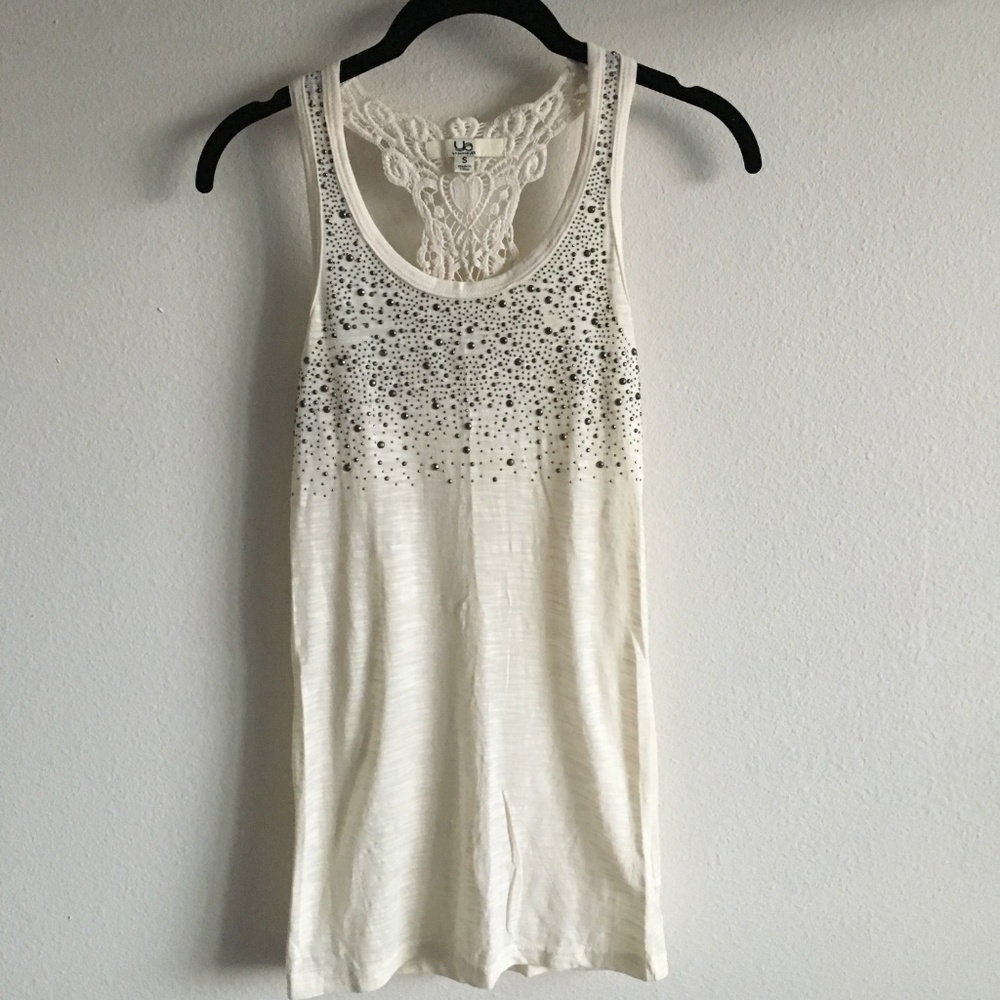Anthropologie Studded Front Tank